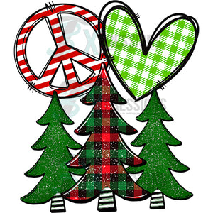 Peace Love Christmas Trees