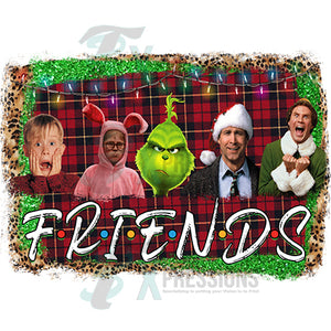 Christmas Movie Friends with background