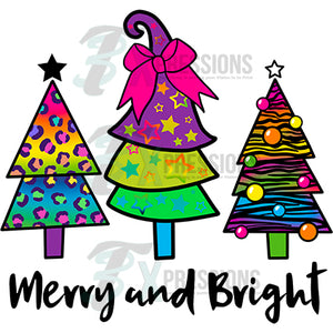 Merry and Bright Christmas Trees