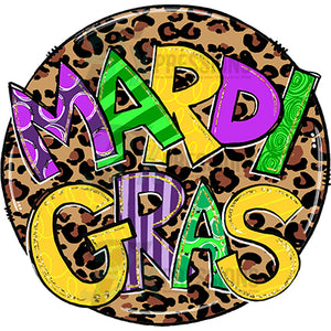 Circular Leopard Mardi Gras
