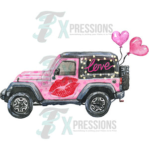 Pink Valentine Jeep