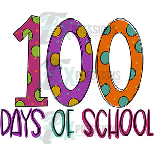 100 Days of school polkadot
