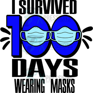 100 Days of Wearing Masks Blue