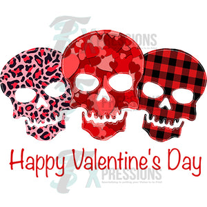 Happy Valentines Day Skull