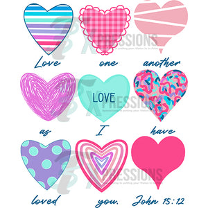 Love one another Hearts