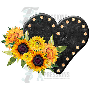 sunflower black heart