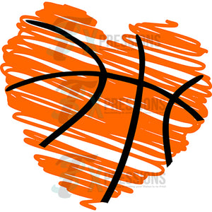 Scribble Basketball Heart