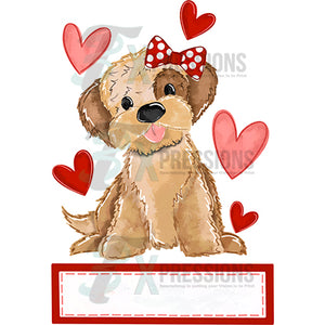 Personalized Girl Pupply Valentine
