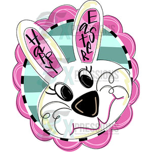 Happy Easter Framed Bunny