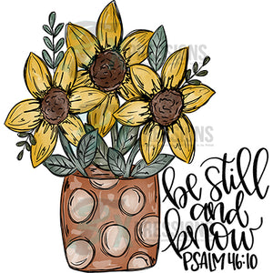 Be Still and Know Sunflower pot