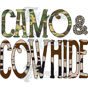 camo and cowhide