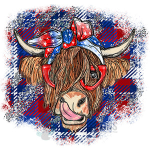 4th of July highland cow