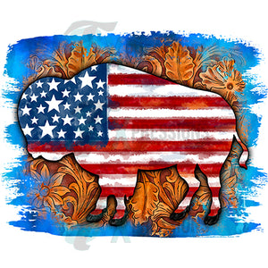 American Flag Bison