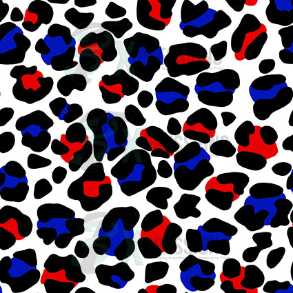 Blue Leopard Print