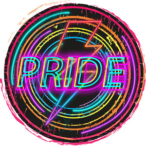 Pride neon circle