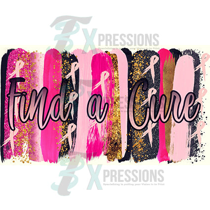 Firefly Craft Breast Cancer Pink Ribbon Heat Transfer Vinyl Sheet |  Patterned HTV Vinyl | Printed Iron On Vinyl for Cricut and Silhouette |  Heat Press