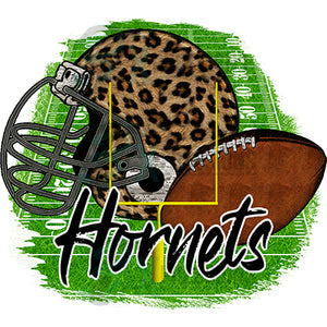 Personalized Leopard Football Helmet and Ball