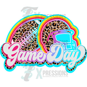 Game Day Football Leopard Bright
