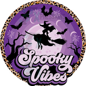 Spooky Vibes Circular background
