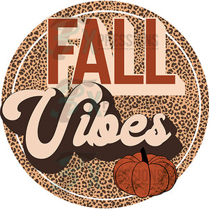 Fall Vibes Leopard circle background