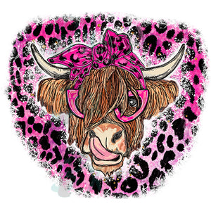 Pink highland cow