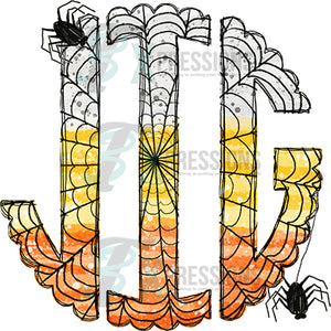 Personalized Spider Halloween Monogram