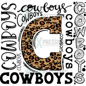 Cowboys Leopard Collage