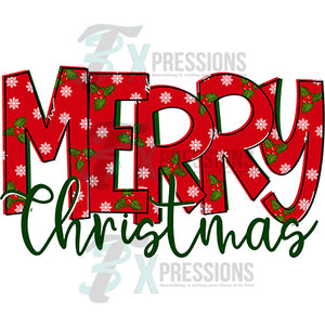 Merry Christmas Word Art