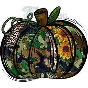 Camo Sunflower pumpkin