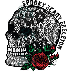 spooky scary skeleton LACE