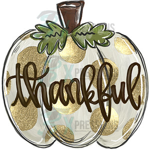 thankful gold pumpkin