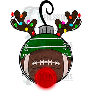 Football Reindeer Ornament