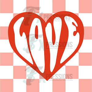 Love checkered background
