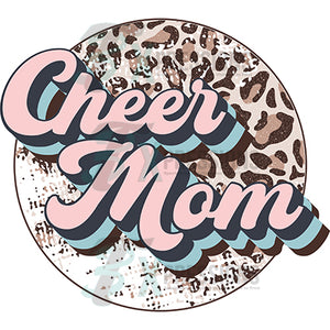 Cheer Mom Distressed Leopard Circle