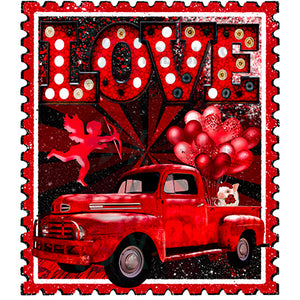 Love Valentine Truck Stamp