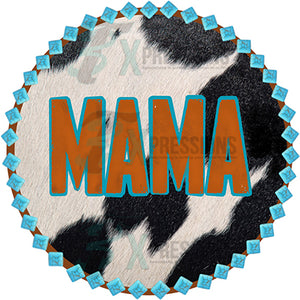 Mama Cow Print Circle