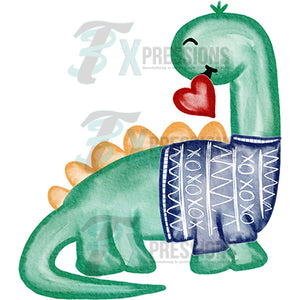 Valentine Blue Sweater Dino