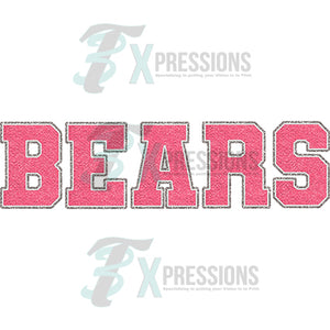 Personalized Pink Faux Chenille Team Name