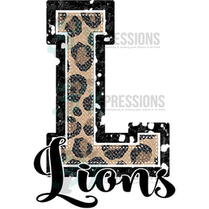 Personalized Leopard patchwork Single letter team