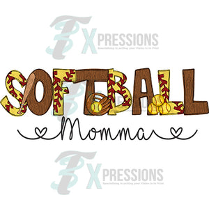 Personalized name under Softball font
