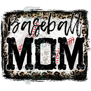 Baseball Mom Leopard background