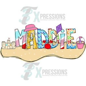 Personalized Girl Beach Name