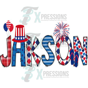 Personalized 4th of July Name