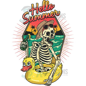 Hello summer funny skeleton