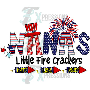 Personalized 4 th of July little firecrackers
