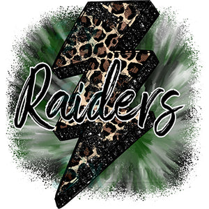Personalized silver lightning dark Green and Black