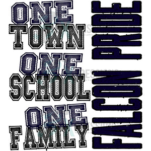 Personalized Navy One Town One School One Family