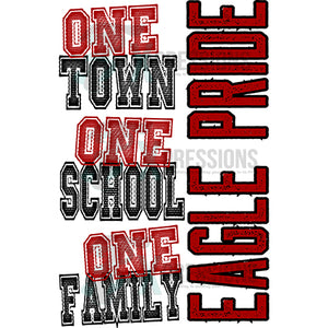 Personalized Red One Town One School One Family