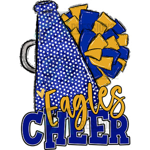 Personalized Blue and Gold Cheer