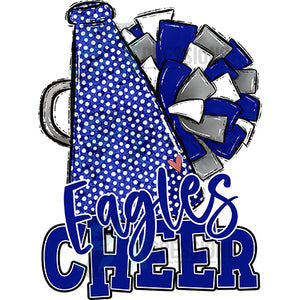 Personalized Blue and Gray Cheer